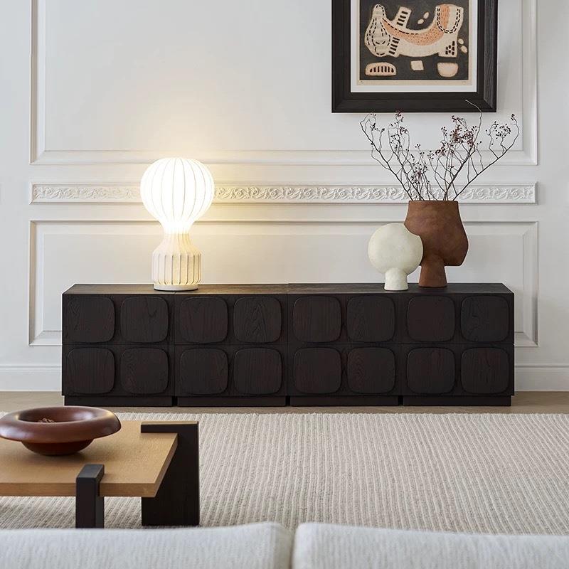 床笠巧克力复古中古风电视 柜床 头 柜实木组合客厅边 柜置物收纳储物 柜礼盒套装垫拉车饰品