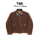 型棉服 版 TBR 水洗棕色高质植绒牛皮领A2外套短款