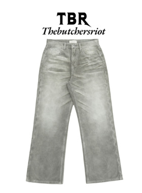 TBR 实验性限量水洗橄榄绿灯芯绒elegant宽松直筒版型牛仔裤