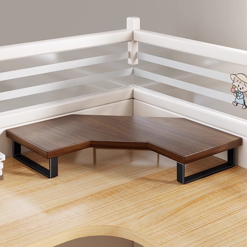 转角电脑增高架显示器屏幕底座支架办公桌三角置物架桌面收纳架子