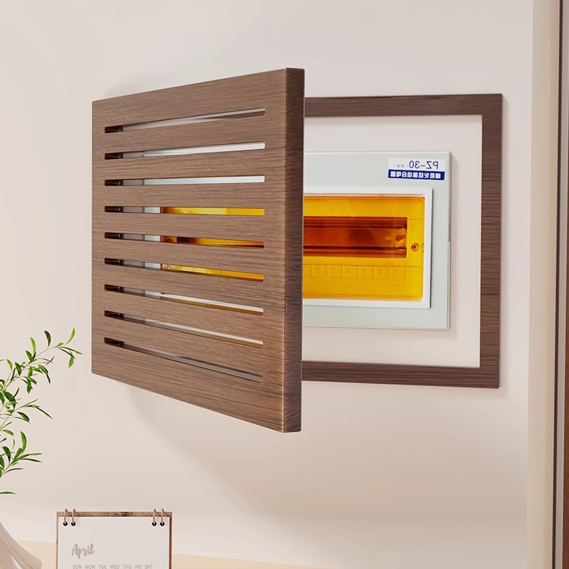 实木弱电箱遮挡免打孔装饰盖板电表箱画多媒体网线盒电闸遮丑挂画