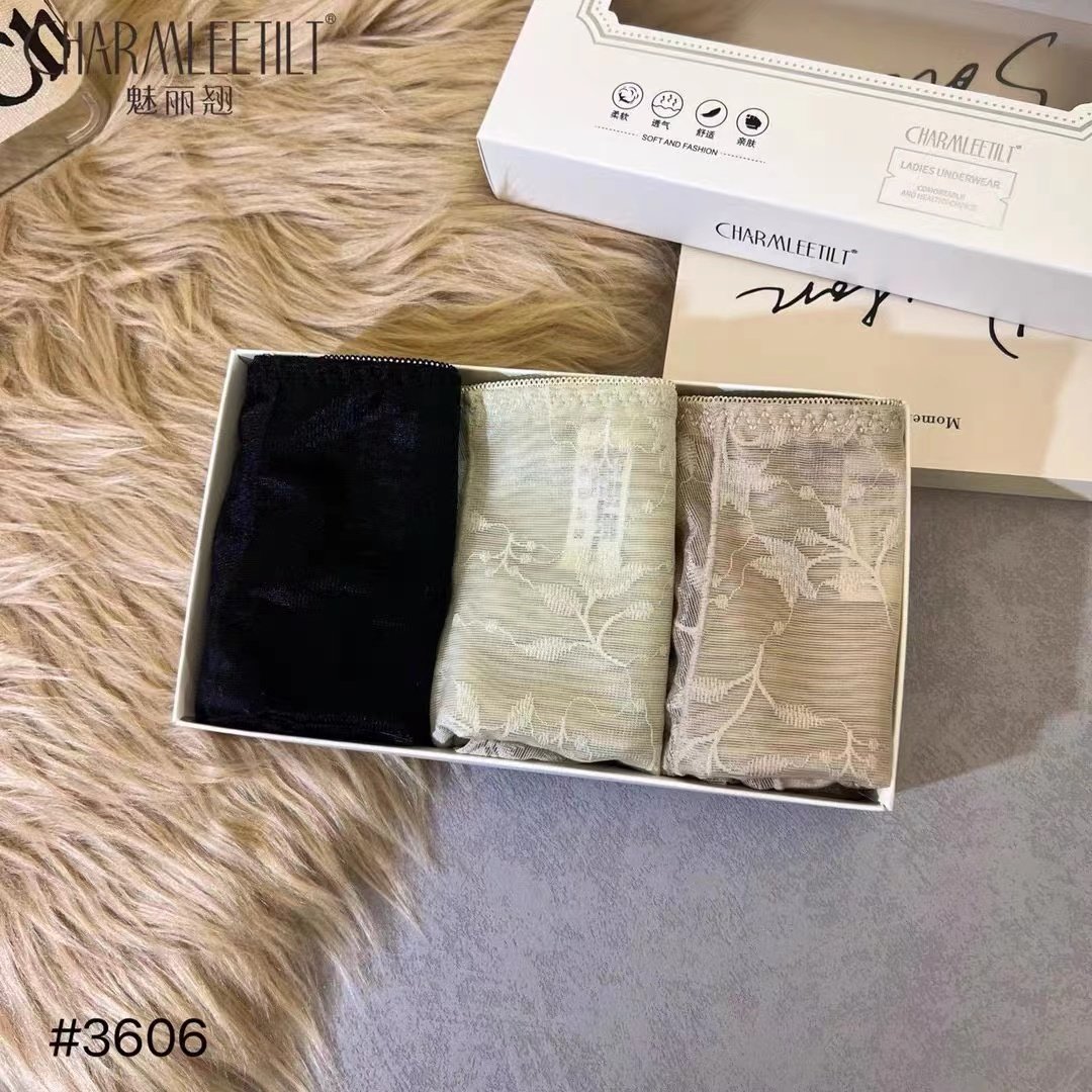 蕾丝高腰收腹三角裤短裤子