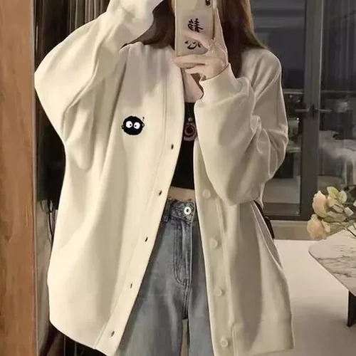 卫衣size棒球服感韩系慵懒风over春秋季超好看外套开衫宽松女