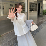 【大量现货】夏季灰蓝色三件套套装102-606-P170-K228，女装套装/套裙，浙宝102（原188）
