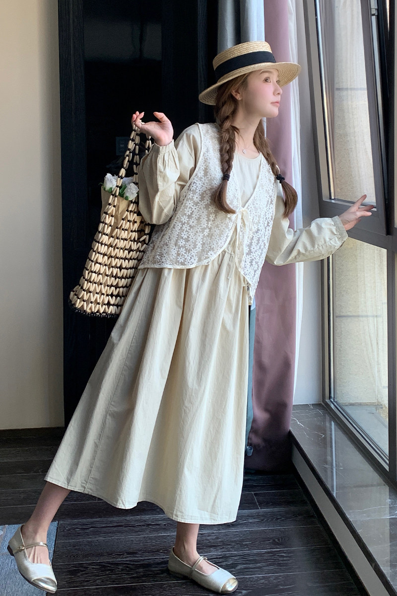 【新款现货】春款卡其色连衣裙两件套102-209-P135-K188,女装连衣裙,浙宝102（原188）