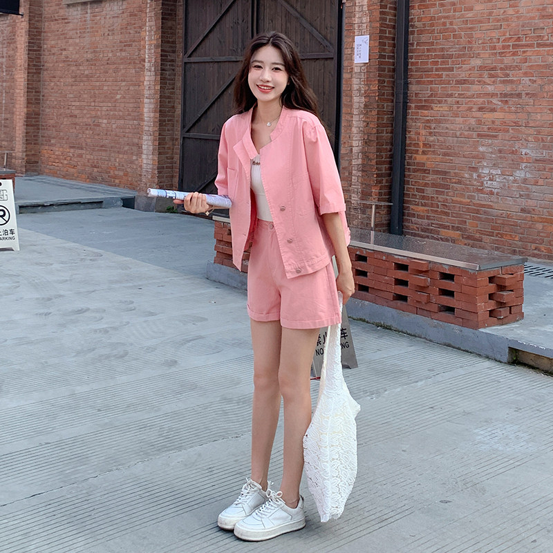 【现货】夏季粉色两件套102-8575-P130-K188,女装套装/套裙,浙宝102（原188）