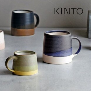 KINTO日本进口咖啡杯带把手马克杯陶瓷渐变色水杯 奶杯挂耳泡茶杯