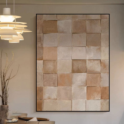 《彻悟》简约客厅装饰画几何抽象艺术侘寂风背景墙挂画餐厅壁画