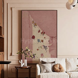 法式 饰画中古风玄关挂画小众艺术沙发背景墙壁画 复古高级感客厅装