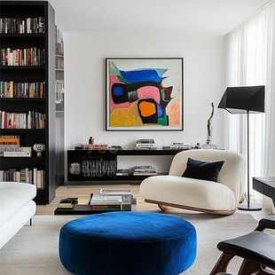 饰画现代简约抽象沙发背景墙艺术挂画 客厅装 包豪斯风格 多巴胺风格