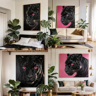 招财暴富美式 饰画轻奢高级寓意沙发背景墙玄关走廊过道挂画 客厅装