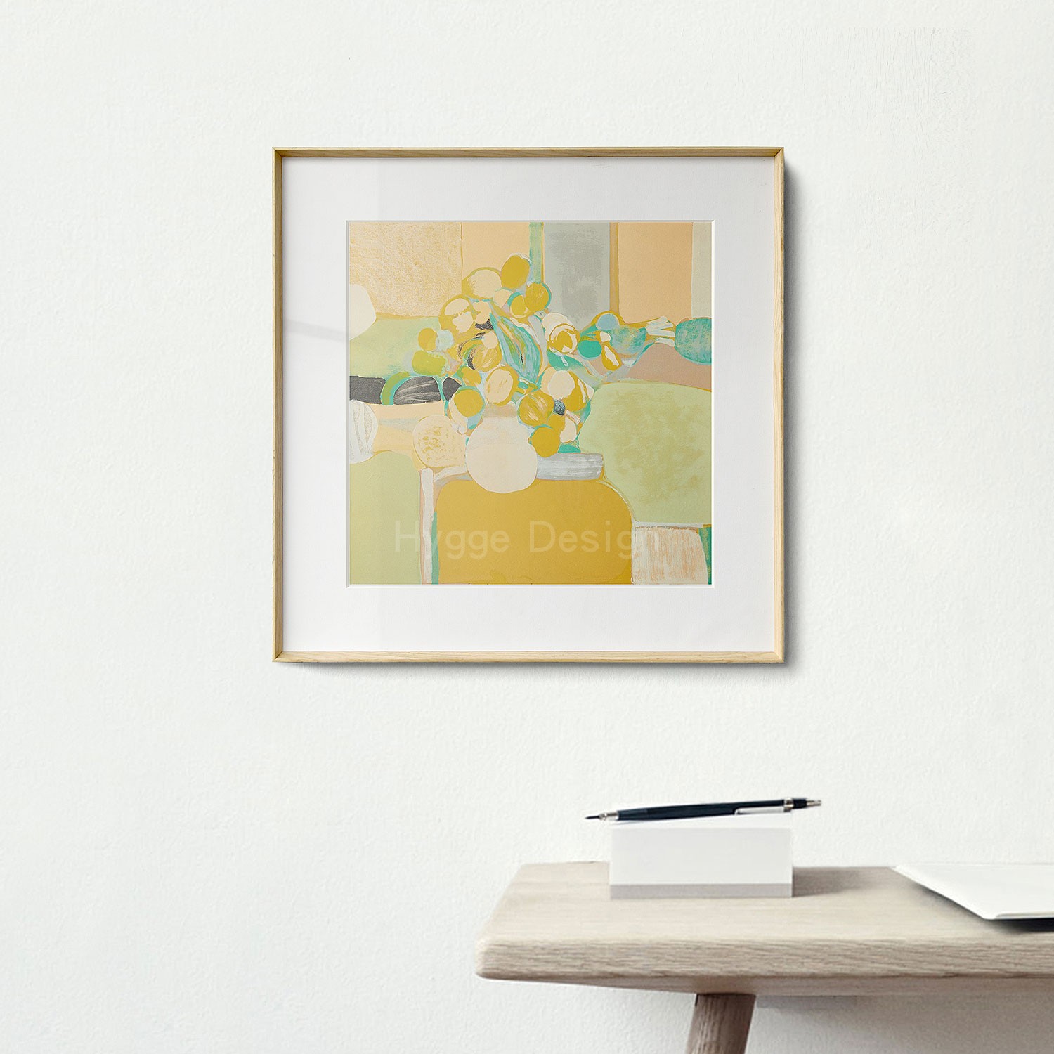 水彩感抽象花卉正方形客餐厅轻奢装饰画现代北欧复古小众艺术挂画