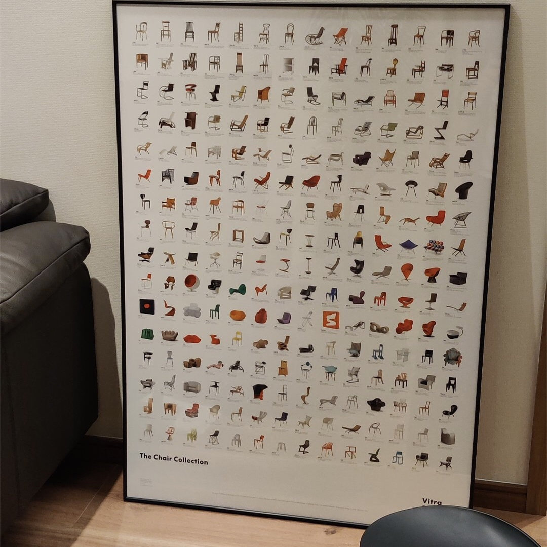 瑞士进口Vitra艺术海报经典椅子家具装饰画RF机器人模型展厅挂画 - 实物图