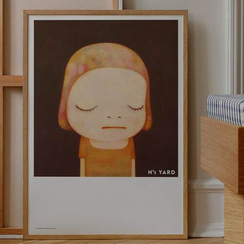 奈良美智娃娃涂鸦插画艺术装饰画客厅挂画书房儿童房床头壁画个性