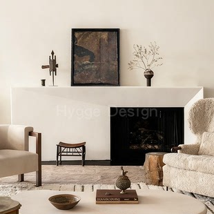 装 艺术家黄燕新款 饰画民宿酒店咖啡厅别墅侘寂风简约挂画 烬痕