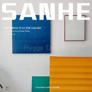 克莱因蓝客厅装 饰画现代简约玄关壁画餐厅抽象民宿酒店挂画