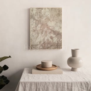 饰画复古酒店客厅卧室玄关餐厅极简风挂画 仿扎染侘寂风装 素痕