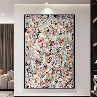 大芬村玄关装 饰画波洛克客厅抽象仿艺术名画沙发背景墙挂画