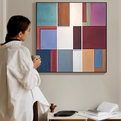 抽象艺术简约卧室床头玄关装饰画小众原木ins风客厅沙发背景挂画