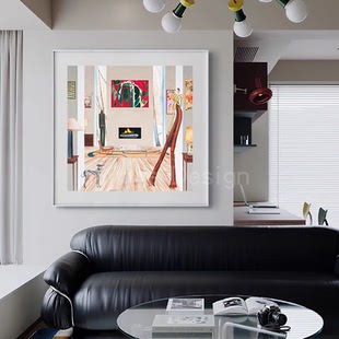 现代包豪斯风格 饰画儿童房间人物挂画餐厅壁画玄关壁画 挂画客厅装