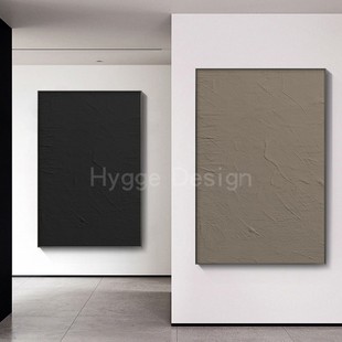 北欧黑白灰极简沙发背景墙客厅装 饰画侘寂风玄关素色走廊过道挂画