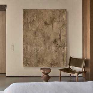 侘寂风客厅背景墙装 饰画复古民宿酒店走廊玄关过道入户门高级挂画