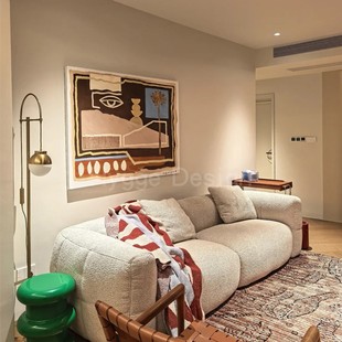 侘寂风客厅高级感复古小众装 酒店卧室挂墙画 饰画抽象玄关客厅全季