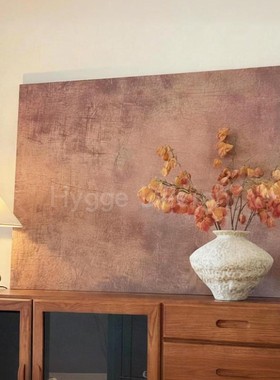侘寂风树皮画小红书同款中古风客厅装饰画卧室玄关沙发背景墙挂画
