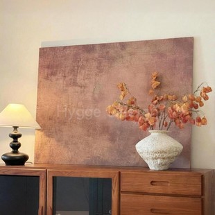 侘寂风树皮画小红书同款 饰画卧室玄关沙发背景墙挂画 中古风客厅装