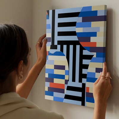 现代简约包豪斯风格餐厅装饰画客厅沙发背景墙玄关墙壁画极简挂画