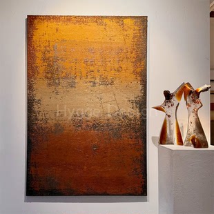 小众艺术家侘寂风装 饰画工作室客厅别墅大气轻奢风简约挂画