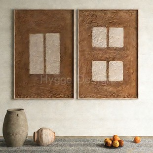 中古侘寂风客厅装 饰画小众艺术民宿酒复古风抽象高级感挂画