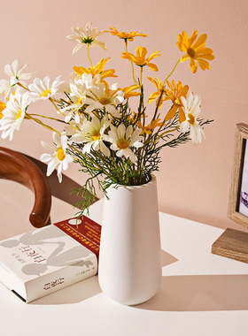 简约现代陶瓷花瓶家居白色花瓶陶瓷中式工艺品家居摆件亚马逊热销