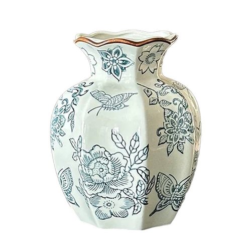 中古青花瓷复古陶瓷花瓶插花摆件感小众家居装饰花瓶陶瓷花器