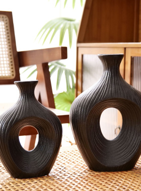 花瓶套装家居陶瓷花瓶白色简约陶瓷花瓶摆件陶瓷花瓶套装艺术花瓶