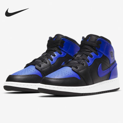 Nike/耐克正品AIR JORDAN 1 MID AJ1大童运动鞋休闲鞋 554725-077