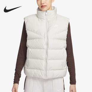 Nike 女子休闲防风保暖立领羽绒马甲背心FZ1104 新款 耐克正品