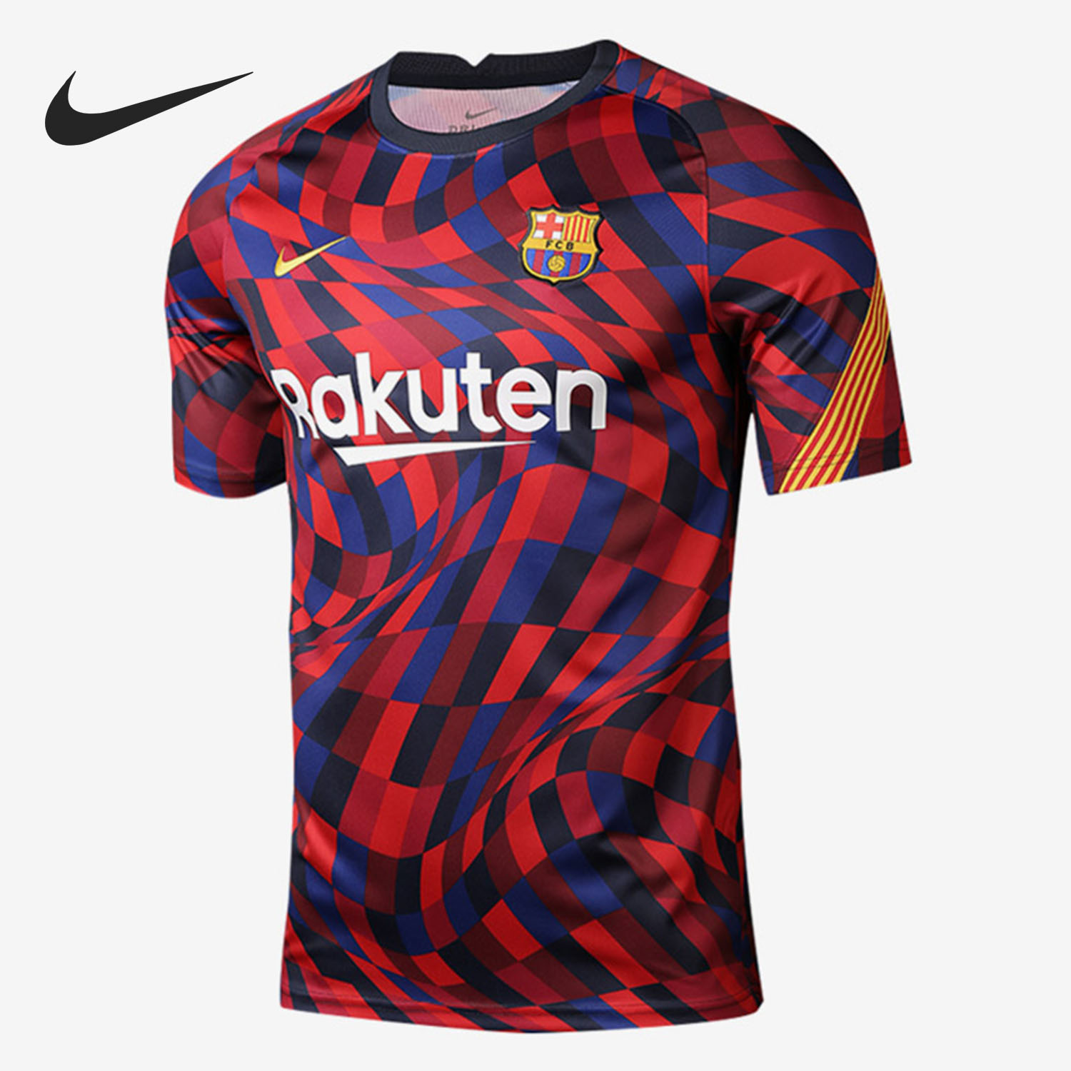 nike/耐克正品 20-21巴萨球员训练服赛前热身球衣运动t恤 cd5812
