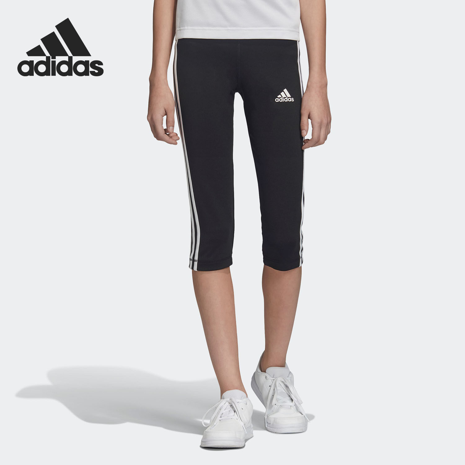 Adidas/阿迪达斯正品儿童时尚潮流运动舒适休闲裤子打底裤DV2760