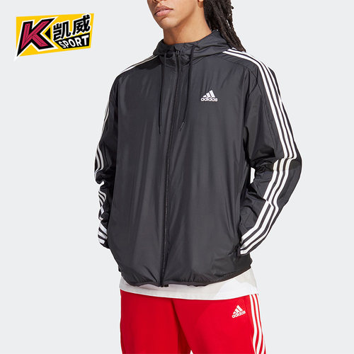 阿迪达斯男子运动休闲连帽夹克