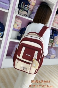 减压减负超轻书包 9年级学生背包韩版 阳光8点8655新款 书包双肩包2