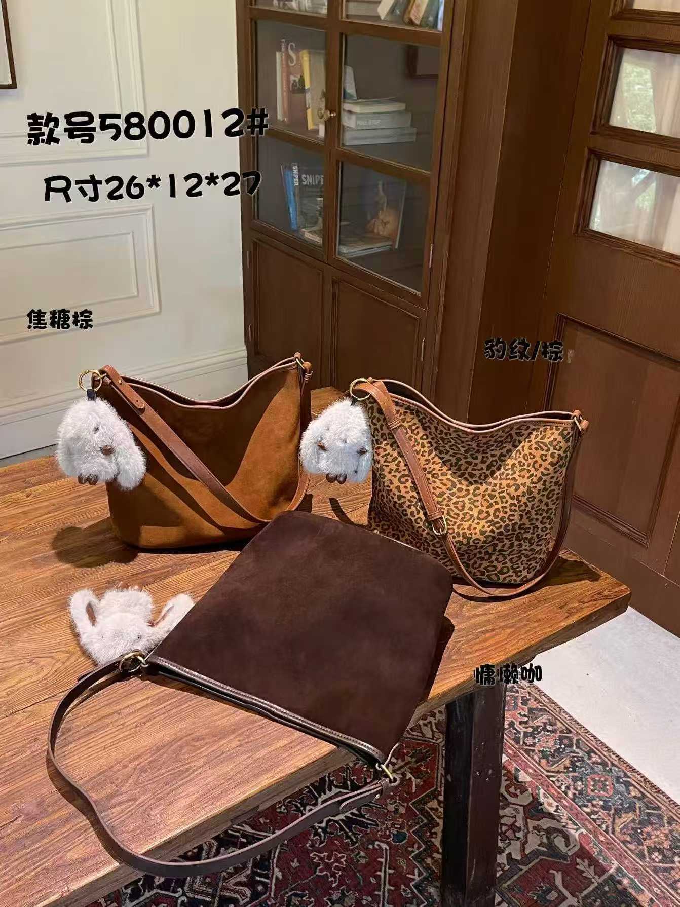 同丰580012新款女包头层磨砂牛皮单肩斜挎包腋下包高级感小众包