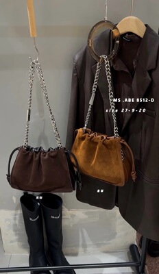 玛莎爱贝尔8512新款女包磨砂牛皮真皮单肩斜挎腋下包时尚链条包