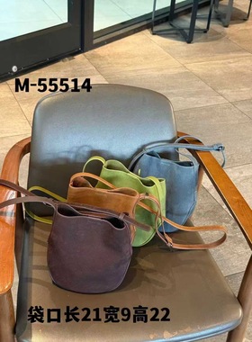 梦莲娜55514新款头层牛皮女包真皮包包单肩斜挎休闲小包软皮包