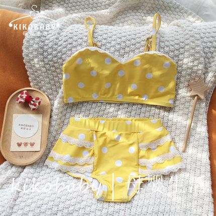 KIKOBABY BIKINI女童宝宝夏季泳装波点儿童比基尼分体吊带 套装