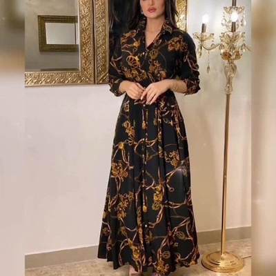 Shang Elegant Dress Printed Robe