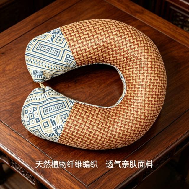 艾草枕头家用冰感面料舒适透气护颈枕芯睡眠枕头全家适用