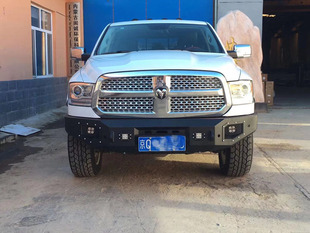 18道奇公羊RAM1500长角号前保险杠护杠防撞杠绞盘前杠改装 适用13