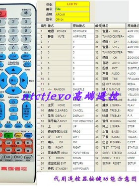 定制替代换ARCAM雅俊BDP100蓝光播放器BDP300机代用遥控器旺CR104