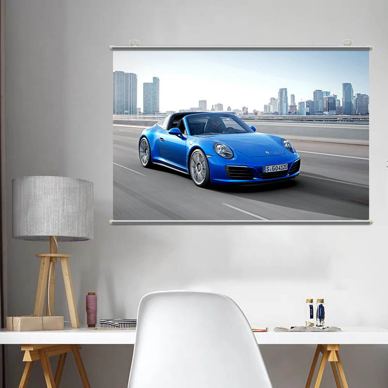 壁纸墙贴照片宿舍卷轴装饰画定制